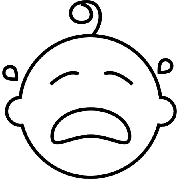 Crying baby outline Icons | Free Download