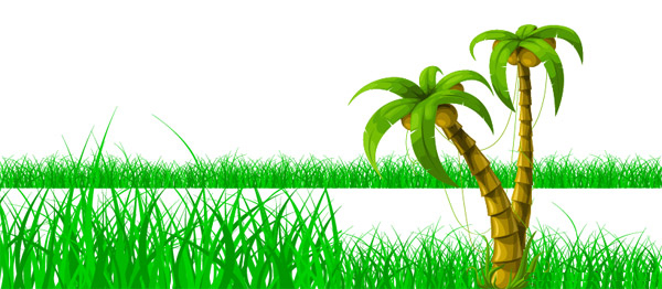 Coconut grass vector material download – Over millions vectors ...