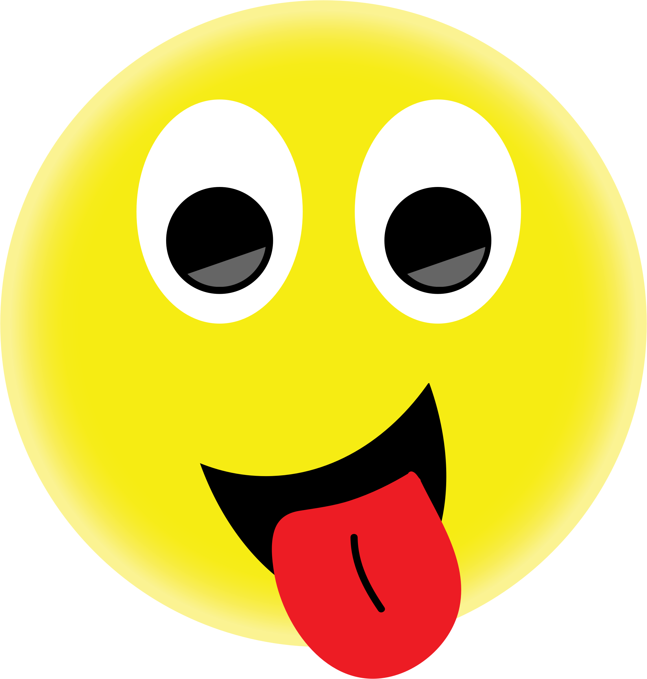 Smiley face tongue out clipart