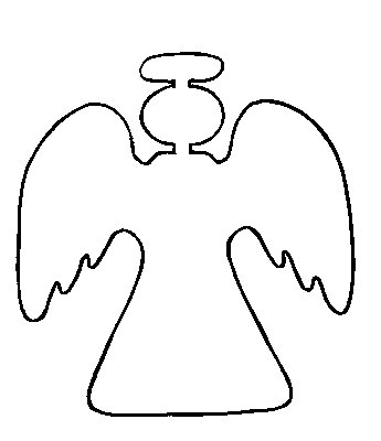 Simple Angel Outline Clipart