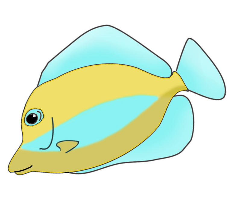 Colorful tropical fish clipart