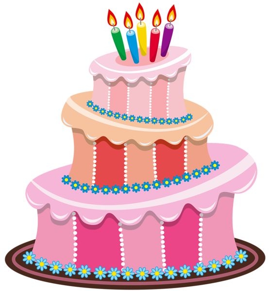 5th Birthday Cake Clipart