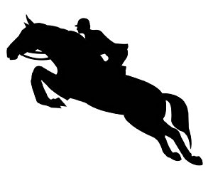 Amazon.com: Jumping Horse-silhouette - 12"W x 10"H - Peel and ...