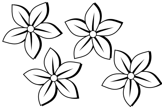 Black And White Flower Drawing - ClipArt Best