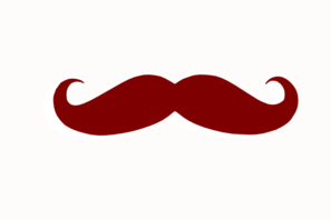 Brown mustache clipart