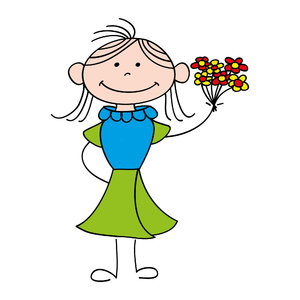 Flower Girl Cute Clip Art – Clipart Free Download