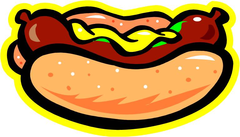 Dog in hot dog clipart