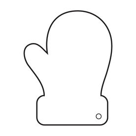 Mitten outline clipart free