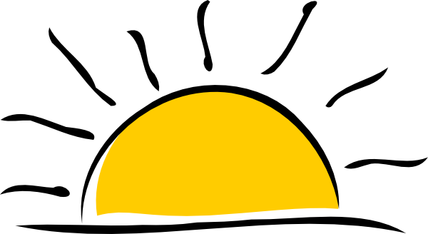 Sun going down clipart