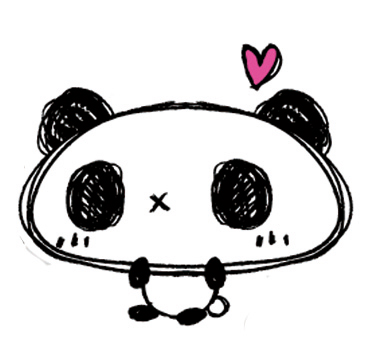 Kawaii panda clipart