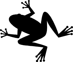 Frog clipart black