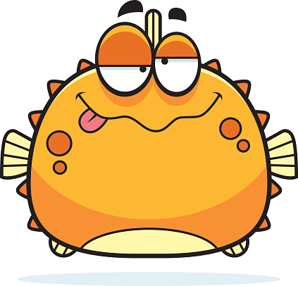 Cartoon Of A Puffer Fish Clip Art, Vector Images & Illustrations ...