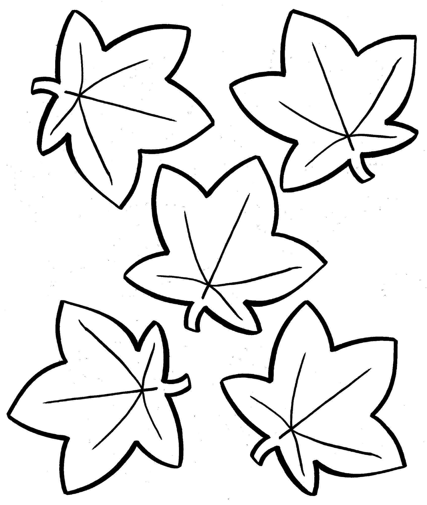 Fall Leaves Coloring Pages Printable Autumn Leaves Coloring Page ...