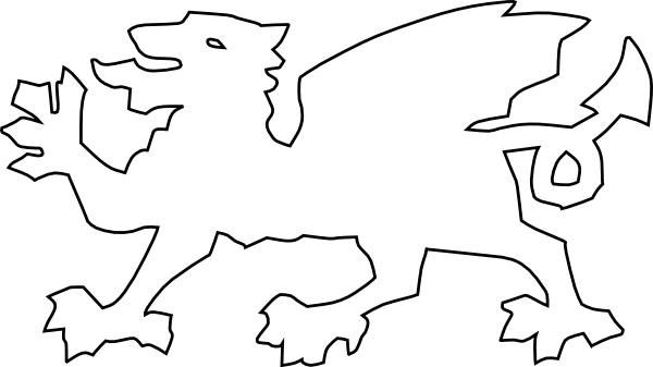 Simple Dragon Outline | Free Download Clip Art | Free Clip Art ...