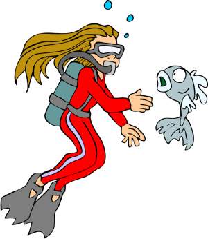 Cartoon Scuba Diver Clipart