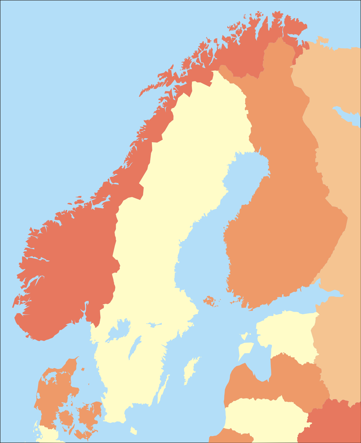 Outline Map Of Scandinavia - ClipArt Best