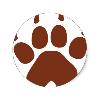 Brown Paw Stickers | Zazzle
