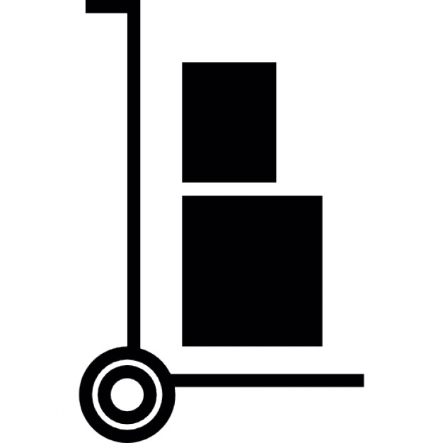 Trolley push cart with boxes Icons | Free Download