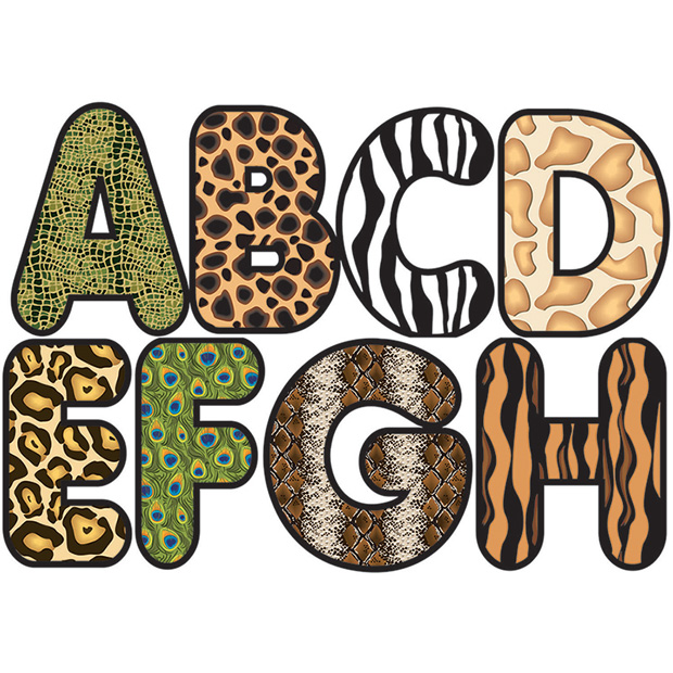 Magnetic Letters Animal Print 2.75" by Ashley Productions AP10166 ...
