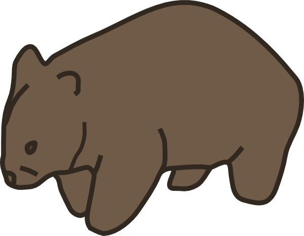 Cartoon wombat clipart - ClipartFox