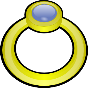 Golden Ring With Gem clip art - vector clip art online, royalty ...