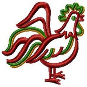 In The Hoop Designs :: Single Designs :: Rooster Outline (