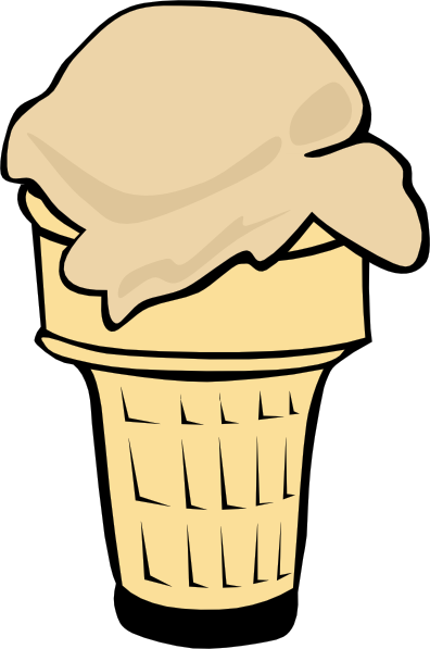 Ice Cream Cone (1 Scoop) clip art Free Vector / 4Vector