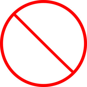 No symbol clip art