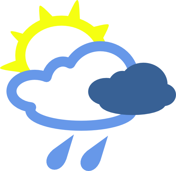 Weather Clipart Image Cloudy With Rain