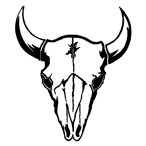 Buffalo skull clipart