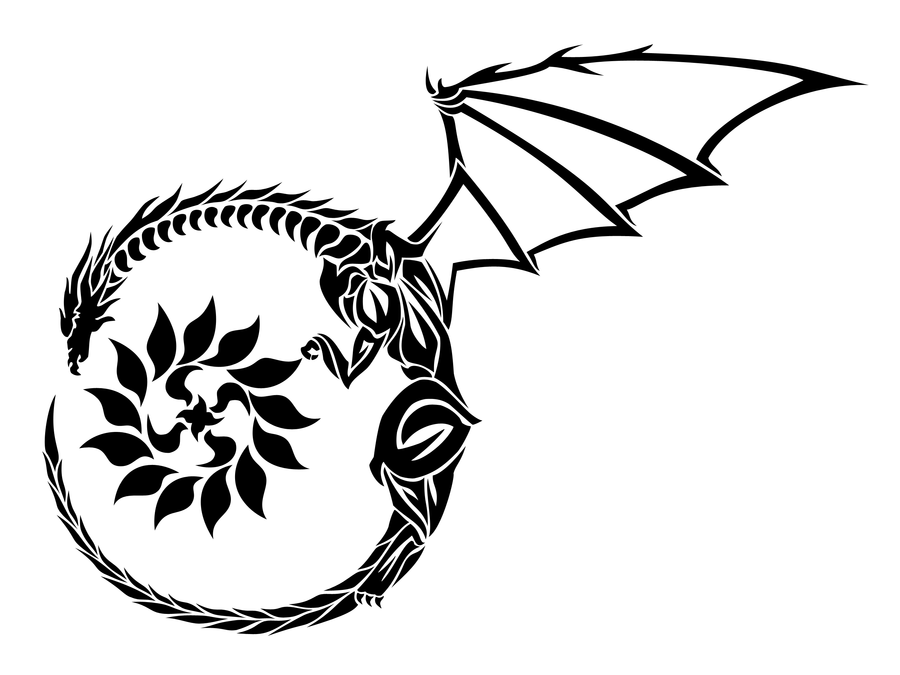 Tribal Dragon - Blackline by FlamerXMagofire on DeviantArt