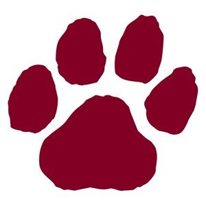 Mini Temporary Tattoos - Maroon Paw Prints - Game Day School ...