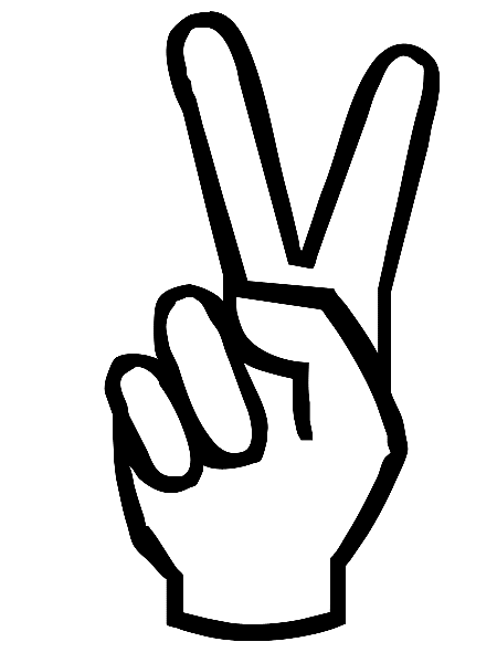Hand Peace Sign Drawing - Free Clipart Images