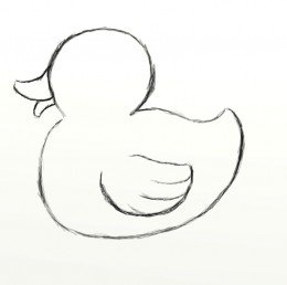 How to draw a rubber duck