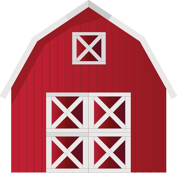 Western style background with red barn and horses clipart children ...