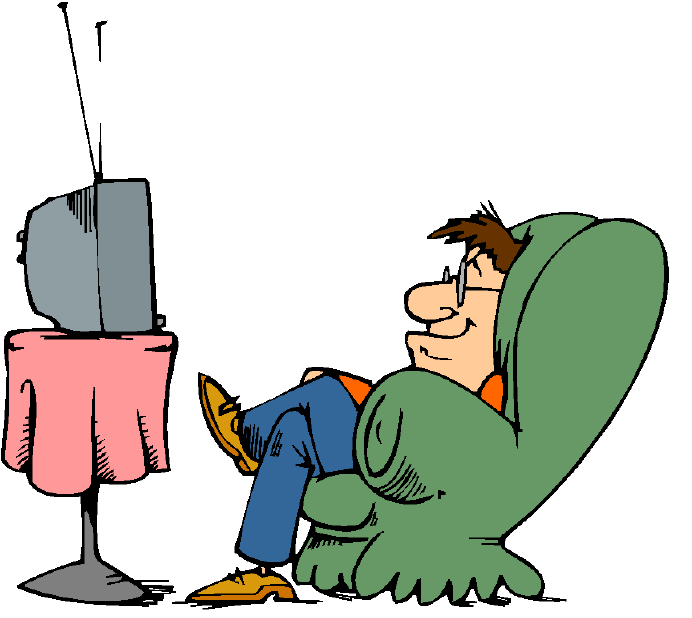 Couple watching tv clipart clip art