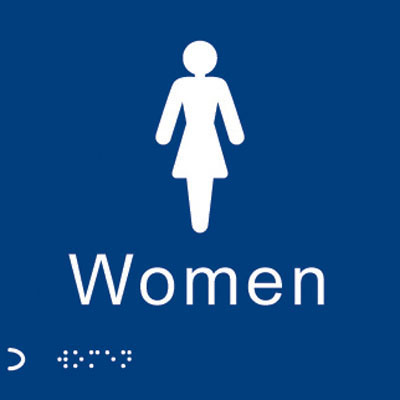 Women toilets braille signs - 56108 - Proshield Safety Signs