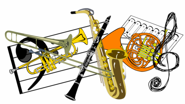 Band instruments clipart