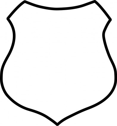 Shield outlines clipart