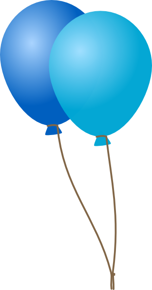 Emmas Blue Balloons Clip Art - vector clip art online ...