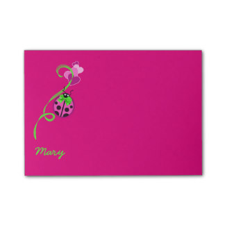 Pink Ribbon Post-itÂ® Notes | Pink Ribbon Sticky Notes