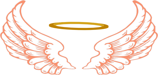 Angel wings and halo clipart