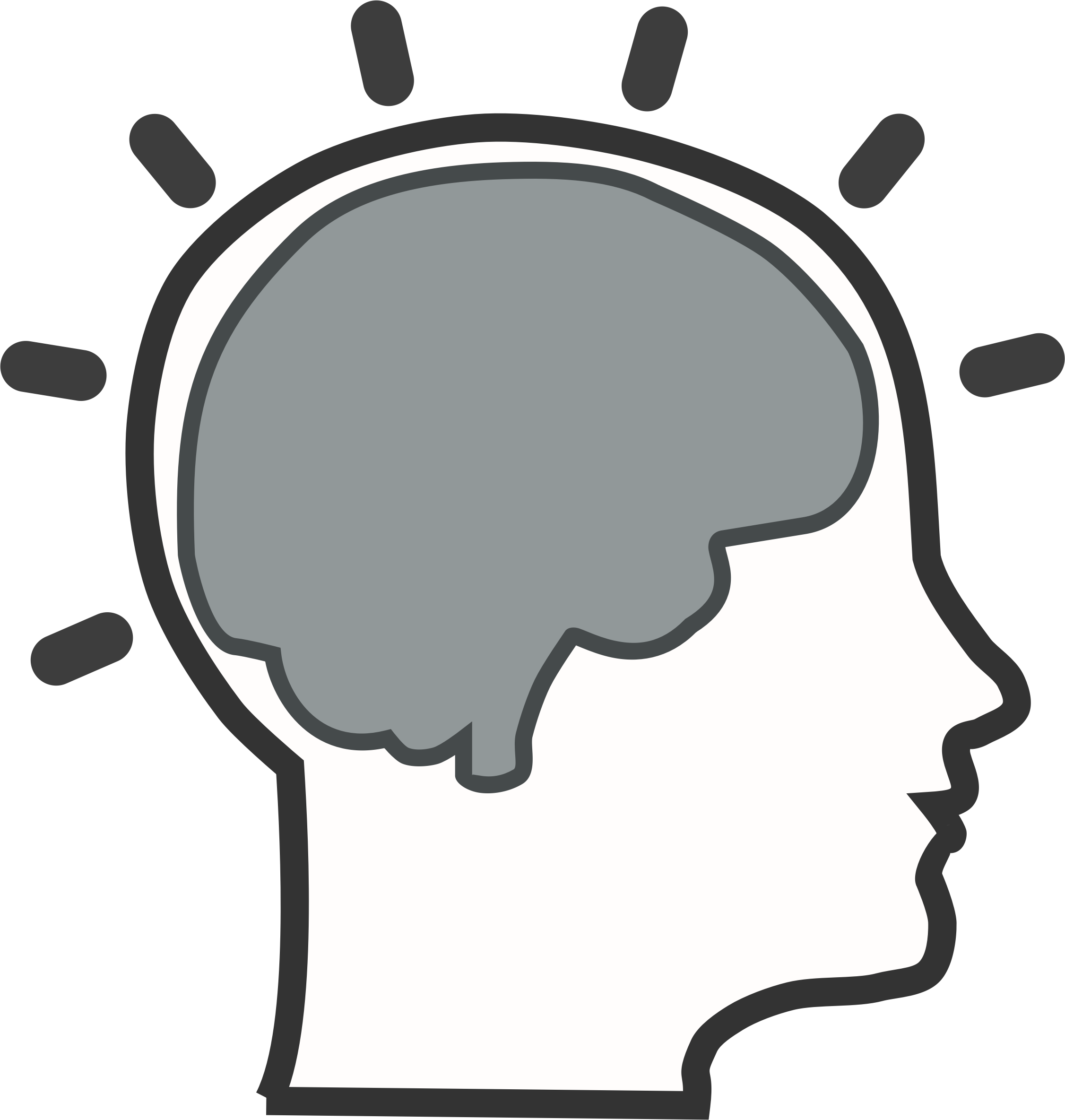 Free clipart brain in head