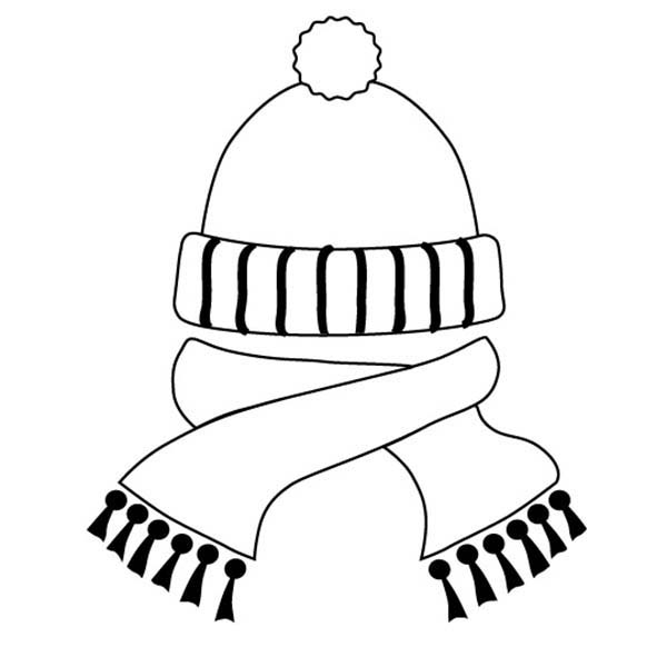 scarf coloring page | Coloring Pages