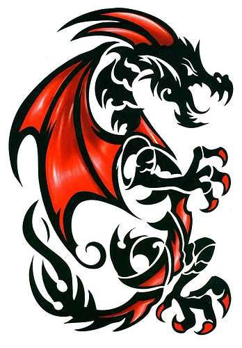 Body art tattoos, Black dragon and Art