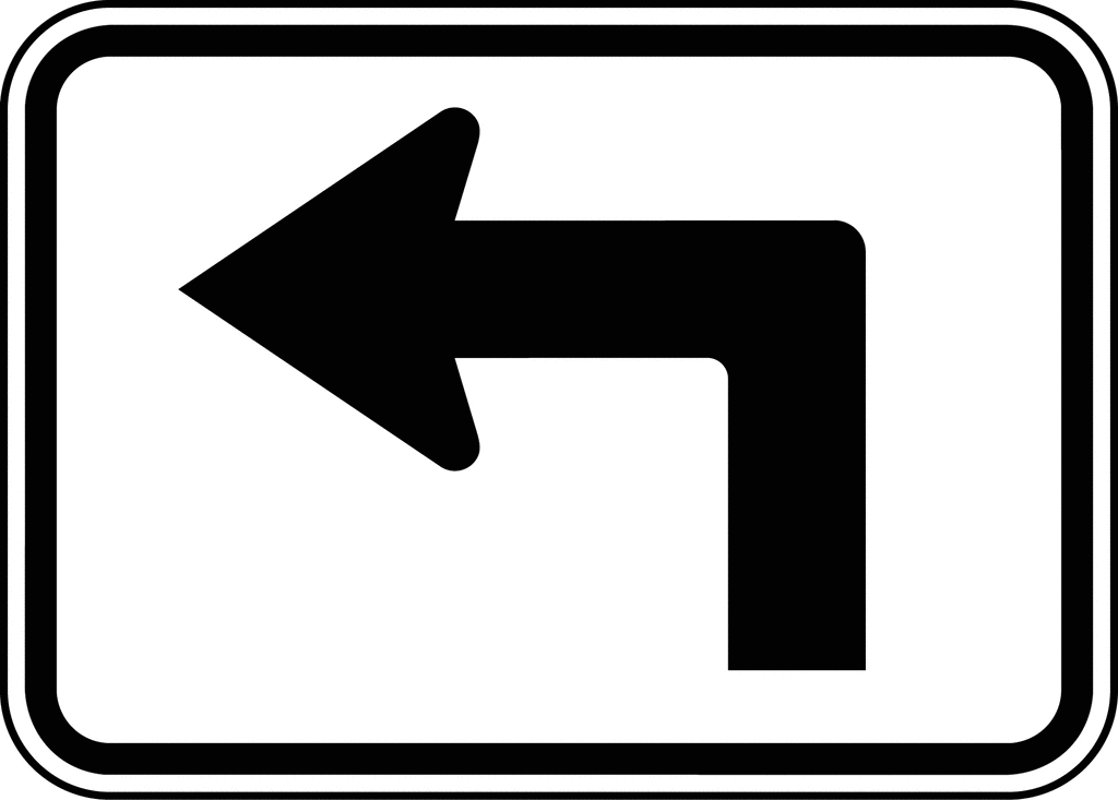 Turn left clipart