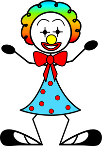 Clown Girl Cartoon Clipart