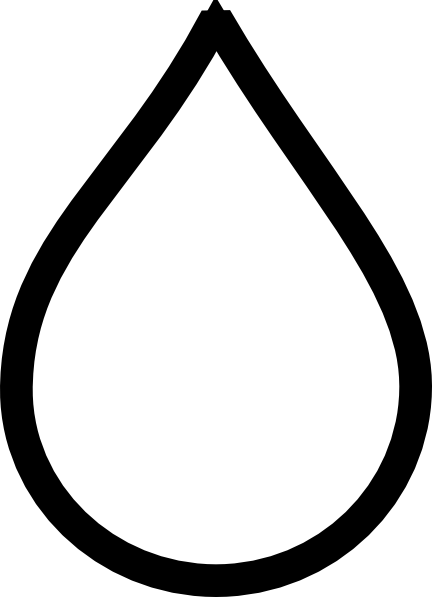 Clipart water droplets black and white