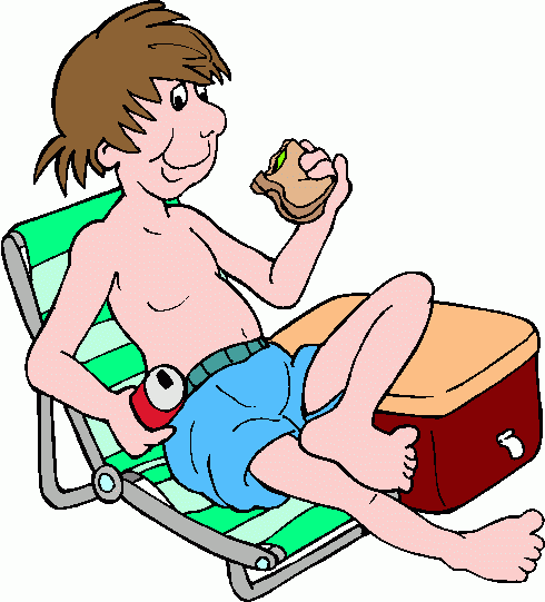 Picnic on the beach clipart