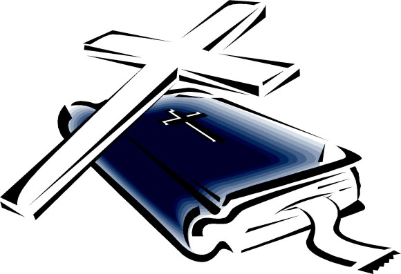 Open bible with cross clip art - Clipartix